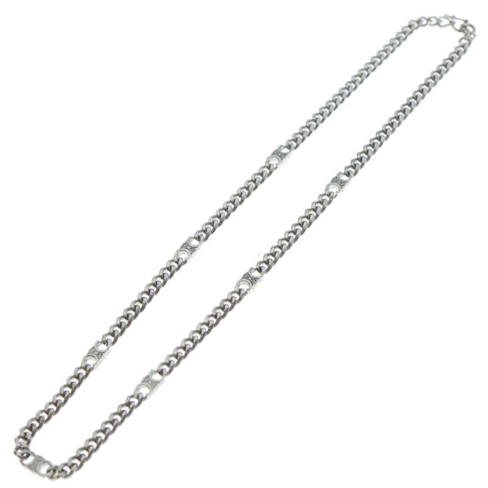 Celine Triomphe Gourmet Necklace Chain Silver Metal - Picture 2 of 6